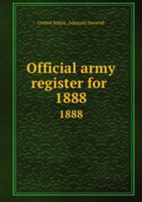 Official army register for . 1888