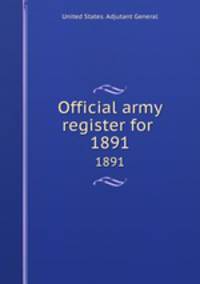 Official army register for . 1891
