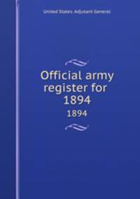 Official army register for . 1894