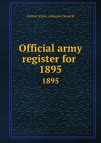 Official army register for . 1895