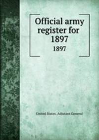 Official army register for . 1897