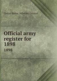 Official army register for . 1898