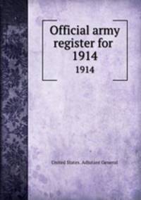 Official army register for . 1914