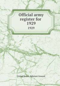 Official army register for . 1929