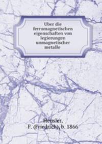 Uber die ferromagnetischen eigenschaften von legierungen unmagnetischer metalle