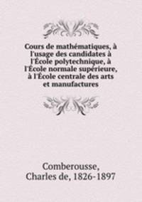 Cours de mathematiques, a l
