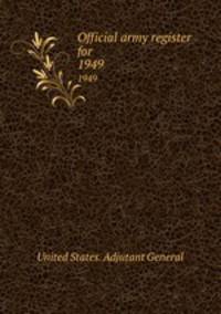 Official army register for . 1949