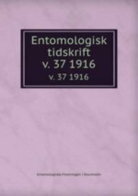 Entomologisk tidskrift. v. 37 1916