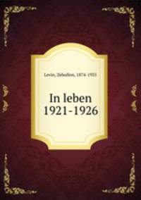 In leben 1921-1926