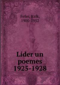 Lider un poemes 1925-1928
