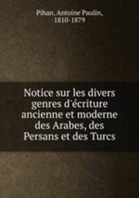 Notice sur les divers genres d