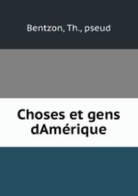Choses et gens dAmerique