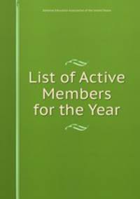 List of Active Members for the Year