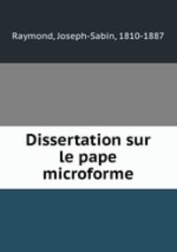 Dissertation sur le pape microforme