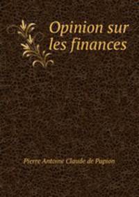 Opinion sur les finances