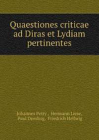 Quaestiones criticae ad Diras et Lydiam pertinentes