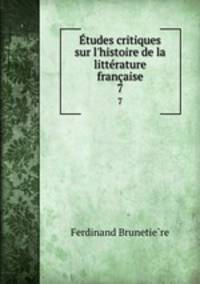 Etudes critiques sur l