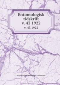 Entomologisk tidskrift. v. 43 1922