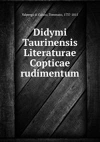 Didymi Taurinensis Literaturae Copticae rudimentum