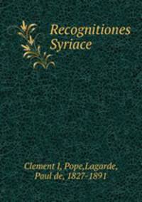 Recognitiones Syriace