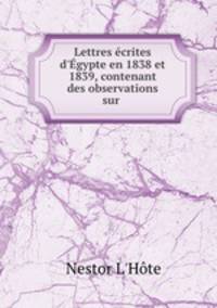 Lettres ecrites d