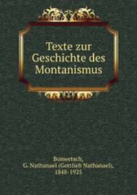 Texte zur Geschichte des Montanismus