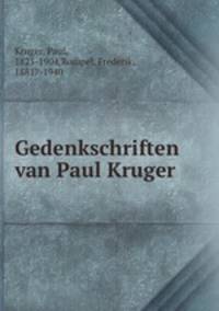 Gedenkschriften van Paul Kruger
