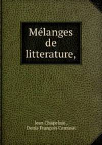 Melanges de litterature
