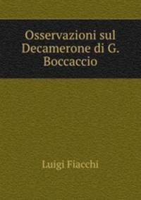 Osservazioni sul Decamerone di G. Boccaccio
