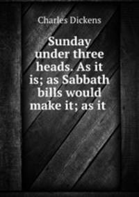 Sunday under three heads. As it is; as Sabbath bills would make it; as it .