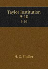 Taylor Institution. 9-10