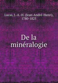 De la mine?ralogie