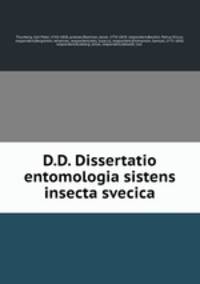 D.D. Dissertatio entomologia sistens insecta svecica