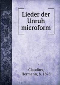 Lieder der Unruh microform