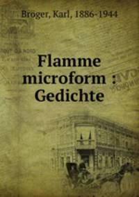 Flamme microform : Gedichte