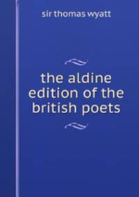 the aldine edition of the british poets