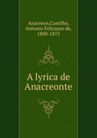 A lyrica de Anacreonte