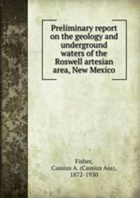 Preliminary report on the geology and underground waters of the Roswell artesian area, New Mexico