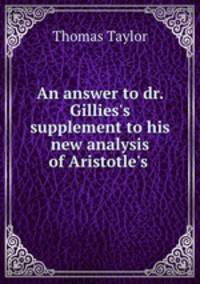 An answer to dr. Gillies