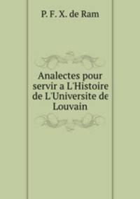 Analectes pour servir a L