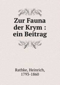 Zur Fauna der Krym : ein Beitrag