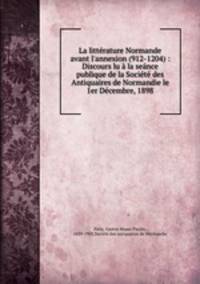 La litterature Normande avant l