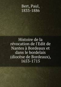 Histoire de la revocation de l