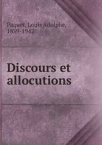 Discours et allocutions