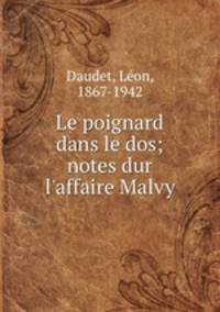 Le poignard dans le dos; notes dur l