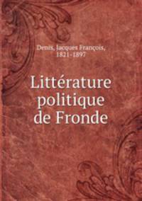 Litterature politique de Fronde