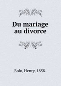 Du mariage au divorce