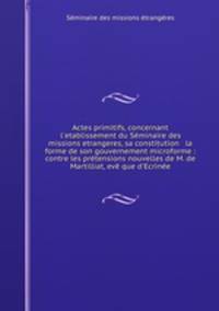 Actes primitifs, concernant l