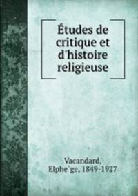 Etudes de critique et d