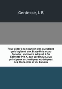 Pour aider a la solution des questions qui s